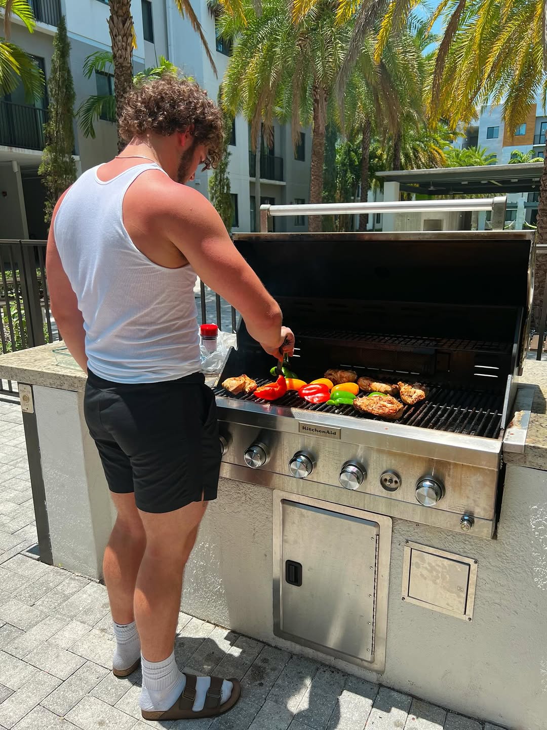 Grill season is always in session here \ud83d\udd25\ud83c\udf54 Our outdoor grill is the perfect spot to cook up something delicious, hang out with friends, and enjoy the good vibes.
