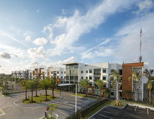 Aerial view of the University Park car parking lot