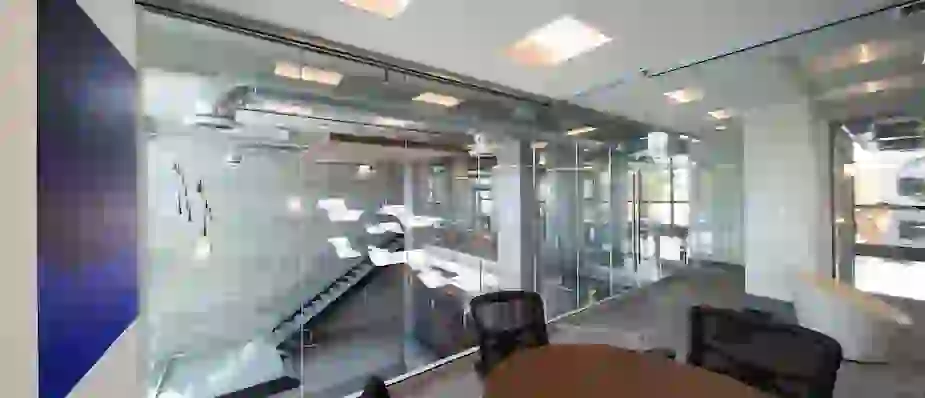 Study room overlooking lobby